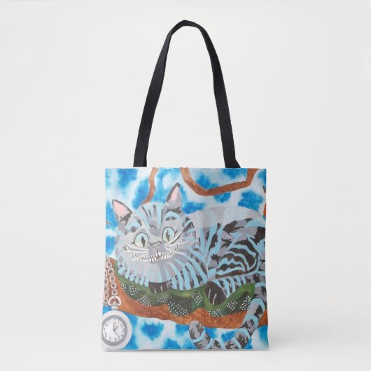 Cheshire-Katzen-mittlere Taschen-Tasche Tasche (Vorderseite)