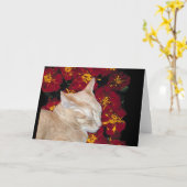 Cheshire Kitten in Marigolds Karte (Gelbe Blume)