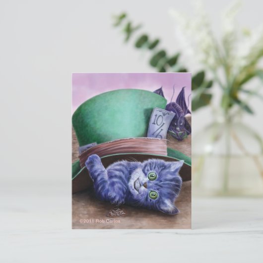 Cheshire Kitten Postcard Postkarte (Stehend Vorderseite)