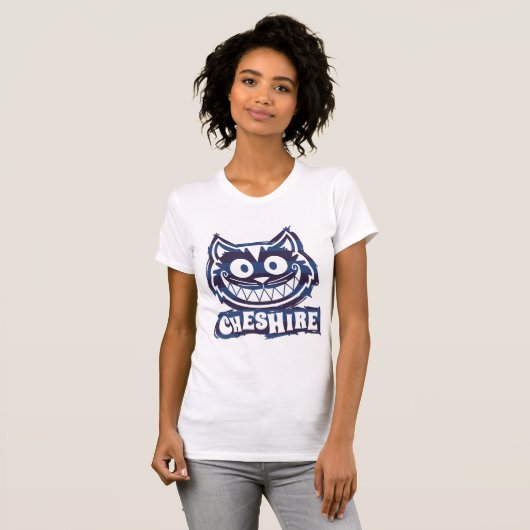 Cheshire-Vorlagen - Blaubeerstreifen-Gekritzel T-Shirt (Vorne ganz)