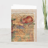 Cheshirekatze und -alice karte (Rückseite)