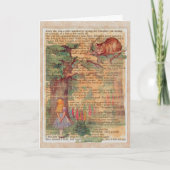 Cheshirekatze und -alice karte (Vorderseite)