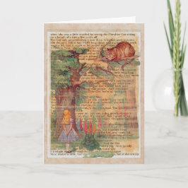 Cheshirekatze und -alice karte