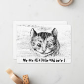Chesire Cat - Alice im Wunderland Mitteilungskarte (Vorderseite/Rückseite Beispiel)