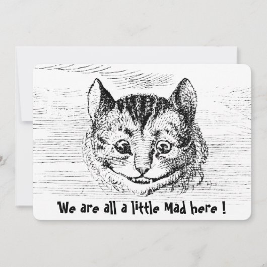 Chesire Cat - Alice im Wunderland Mitteilungskarte (Vorderseite)