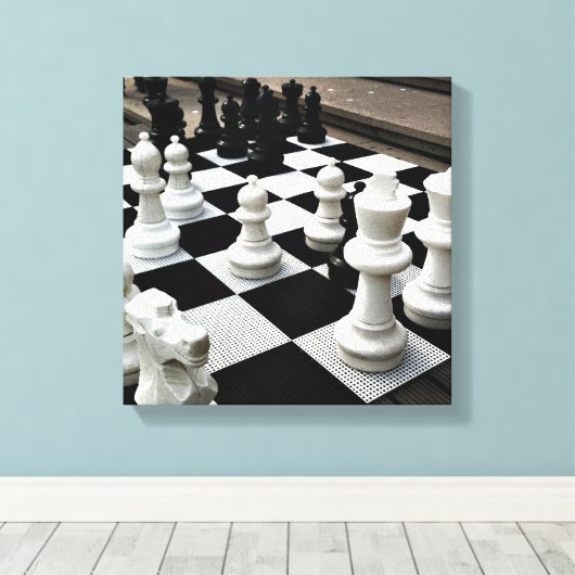 Chess Amsterdam gram Leinwanddruck (Insitu (Holzboden))