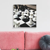 Chess Amsterdam gram Leinwanddruck (Insitu (Wohnzimmer))
