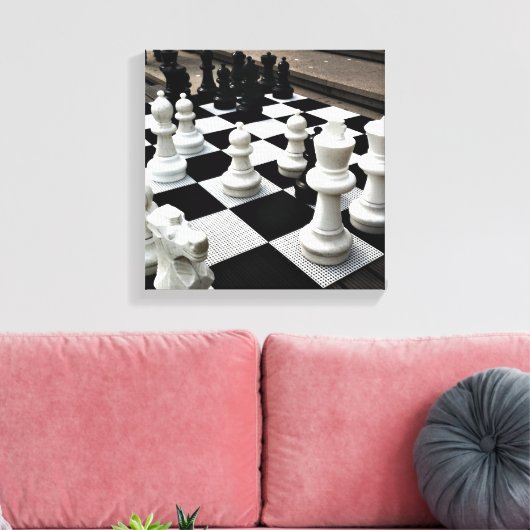 Chess Amsterdam gram Leinwanddruck (Insitu (Wohnzimmer))