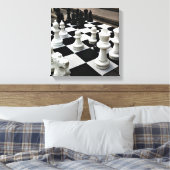 Chess Amsterdam gram Leinwanddruck (Insitu (Schlafzimmer))