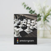 Chess Amsterdam gram Postkarte (Stehend Vorderseite)