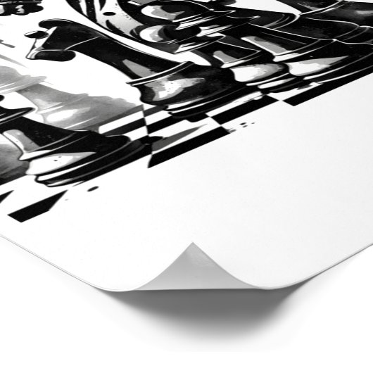 Chess Board  Poster (Ecke)
