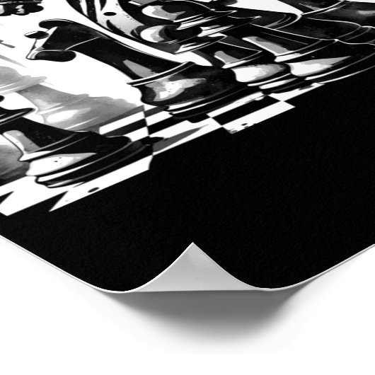Chess Board  Poster (Ecke)