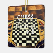 CHESS BOARD STYLE KERAMIKORNAMENT (Links)