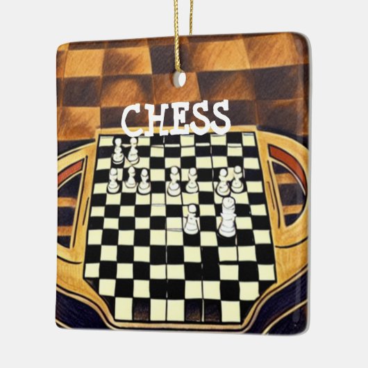 CHESS BOARD STYLE KERAMIKORNAMENT (Links)