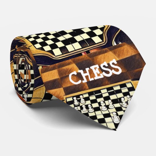 CHESS BOARD STYLE KRAWATTE (Gerollt)