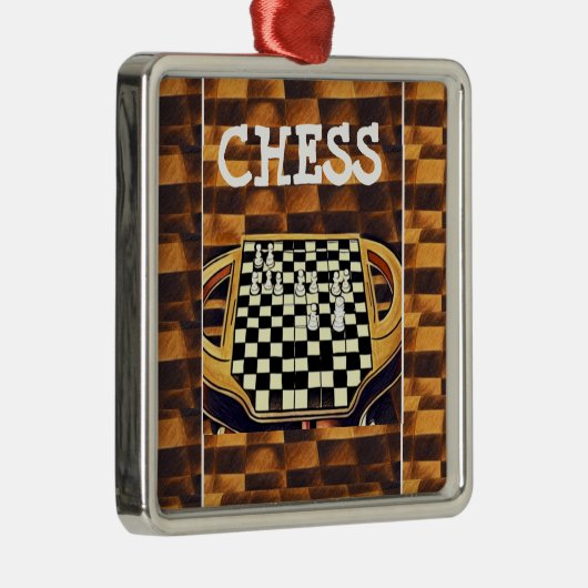 CHESS BOARD STYLE ORNAMENT AUS METALL (Rechts)