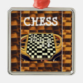 CHESS BOARD STYLE ORNAMENT AUS METALL (Vorne)