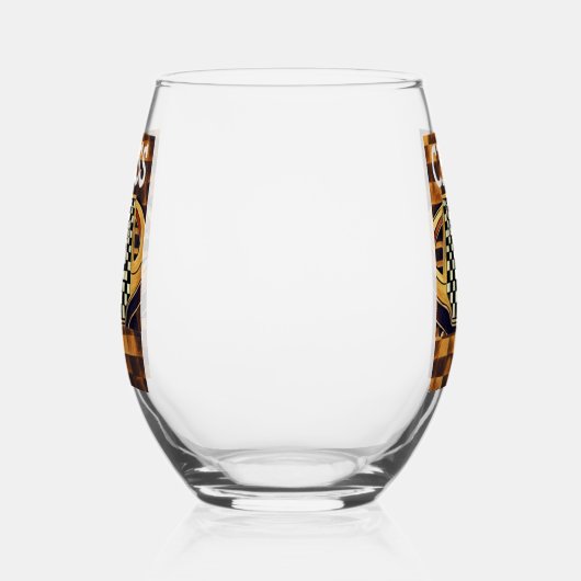 CHESS BOARD STYLE WEINGLAS OHNE STIEL (Links)