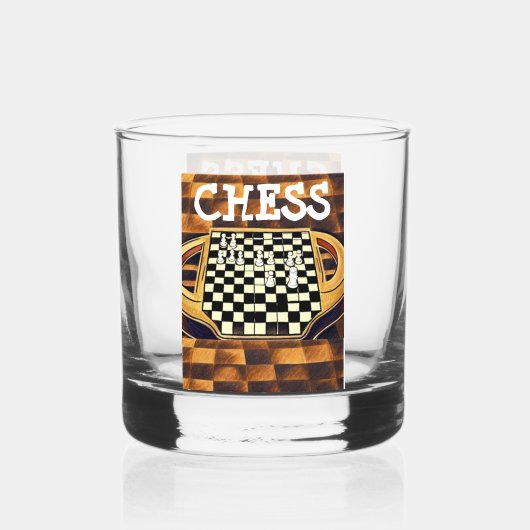 CHESS BOARD STYLE WHISKYGLAS (Vorderseite)