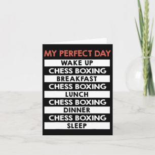 Chess Boxen - Die Routine meines perfekten Tages Karte