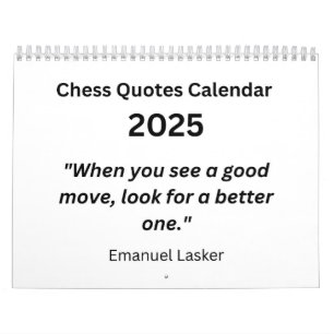 Chess Calendar 2025 - Chess Quotes Calendar Kalender