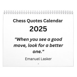 Chess Calendar 2025 - Chess Quotes Calendar Kalender
