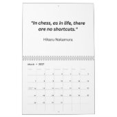 Chess Calendar 2025 - Chess Quotes Calendar Kalender (Mär 2027)