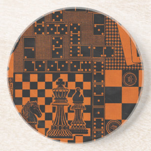 chess checkers dominos dominoes untersetzer