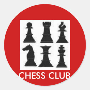 CHESS, CHESS CLUB RUNDER AUFKLEBER