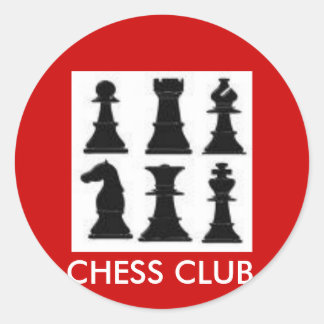 CHESS, CHESS CLUB RUNDER AUFKLEBER