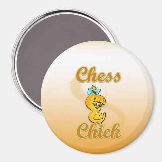 Chess Chick Magnet (Vorderseite/Rückseite)