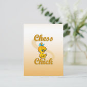 Chess Chick Postkarte (Stehend Vorderseite)