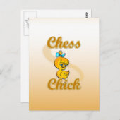 Chess Chick Postkarte (Vorne/Hinten)