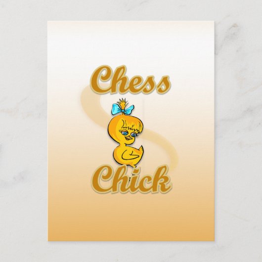Chess Chick Postkarte (Vorderseite)