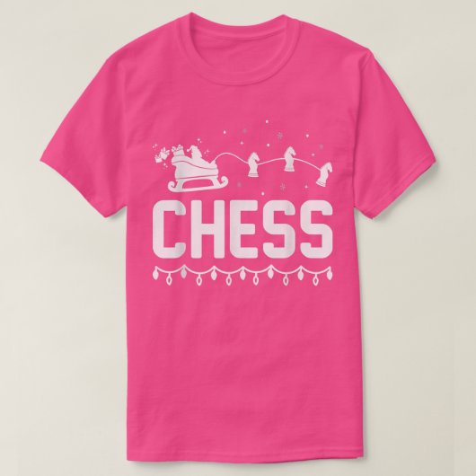 Chess Christmas Candy Cane Lover Santa Sleigh Ches T-Shirt (Design vorne)