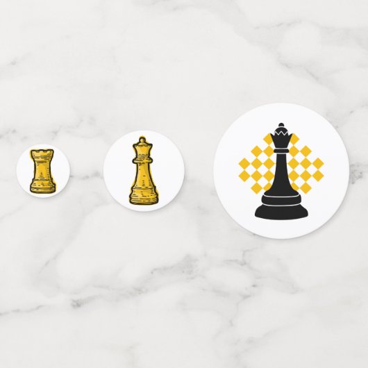 Chess Coins Table Confetti Konfetti (Rückseiten)