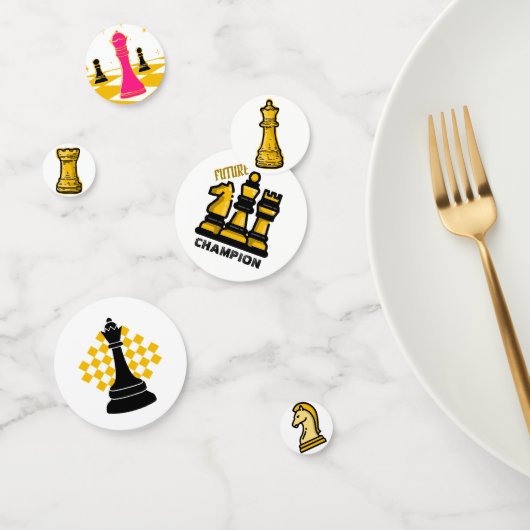 Chess Coins Table Confetti Konfetti (Gruppe)