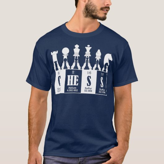 Chess Funny Chemistry Element Chess Lover Player T-Shirt (Vorderseite)