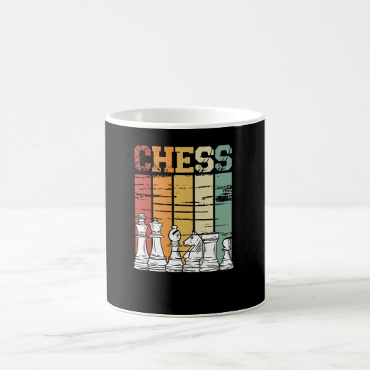 Chess game retro vintage kaffeetasse (Mittel)