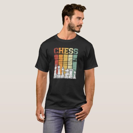 Chess game retro vintage T-Shirt (Vorne ganz)