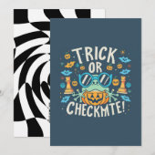 Chess Halloween Einladung (Vorne/Hinten)