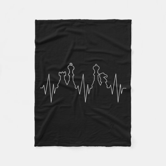Chess Heartbeat Chess Master Chess Club Fleecedecke (Vorderseite)