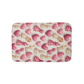 Chess & Hearts Valentines Pattern Badematte (Vorderseite)