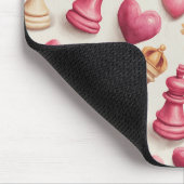 Chess & Hearts Valentines Pattern Mousepad (Ecke)