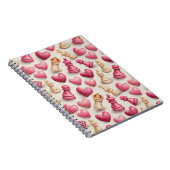Chess & Hearts Valentines Pattern Notizblock (Rechte Seite)