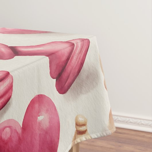 Chess & Hearts Valentines Pattern Tischdecke (Beispiel)