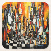 CHESS - Ihr Umzug Rechteckiger Pappuntersetzer (Vorderseite)