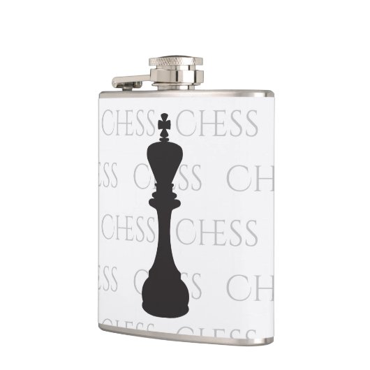 Chess King Classic Piece Modern Black Flachmann (Links)