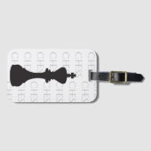 Chess King Classic Piece Modern Black Gepäckanhänger (Vorderseite (Horizontal))