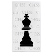 Chess King Classic Piece Modern Black Kleine Geschenktüte (Rückseite)